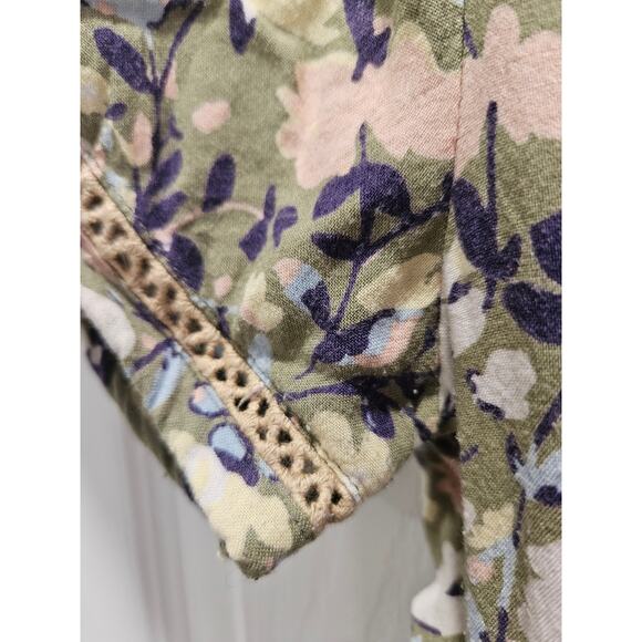 Mountain Khakis XS Floral Button Front Dress Viscose Boho Cottagecore SS - Picture 5 of 7